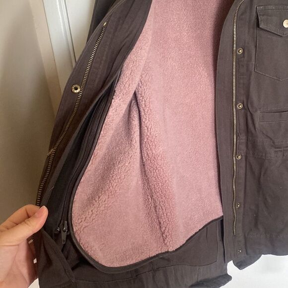 NWT-UGG Australia Convertible Field Parka Jacket Olive with pink-SIZE Medium - Picture 13 of 16